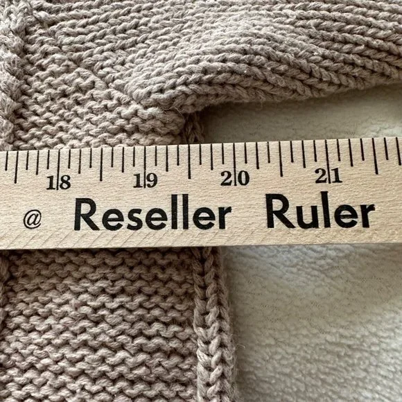 VNTG 80's Chrysantheme Cottagecore Cozy Beige Floral Padded Shoulder Sweater Med - Picture 3 of 9